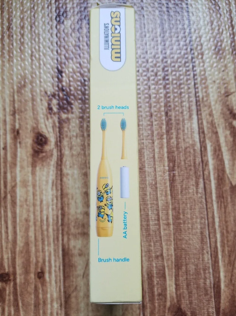Ordo Sonic Kids Minions Battery Toothbrush - Yellow NIB